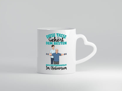 Im Universum: Physiotherapeut Geschenkidee Humor Tasse