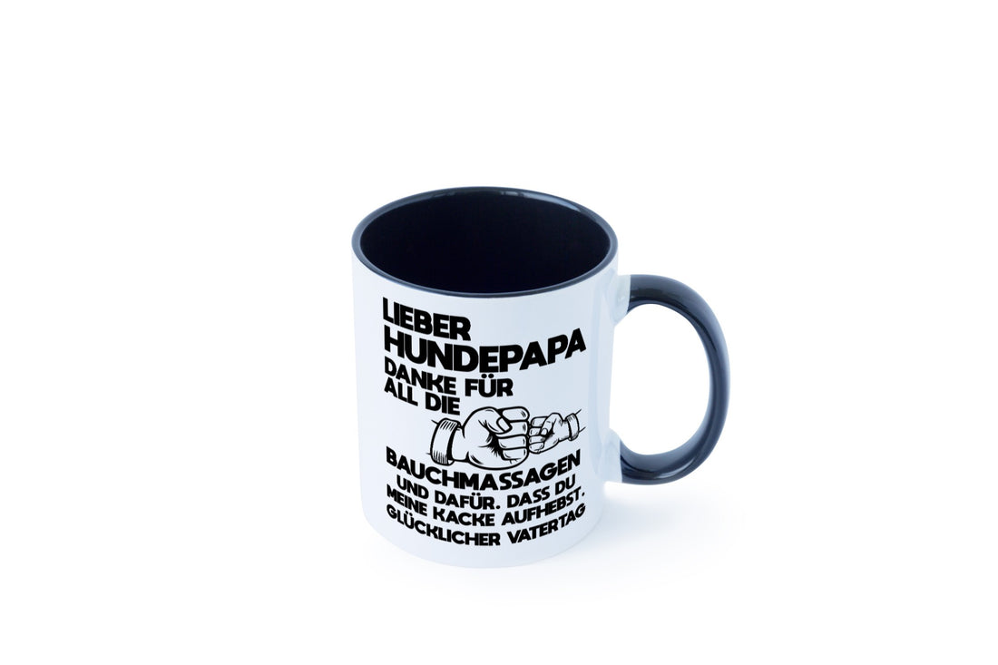 Hundepapa, danke Bauchmassagen, Kake aufheben | Vatertag Geschenkidee Familie Tasse