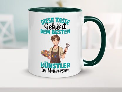Im Universum: Künstler | Kunst Geschenkidee Humor Tasse