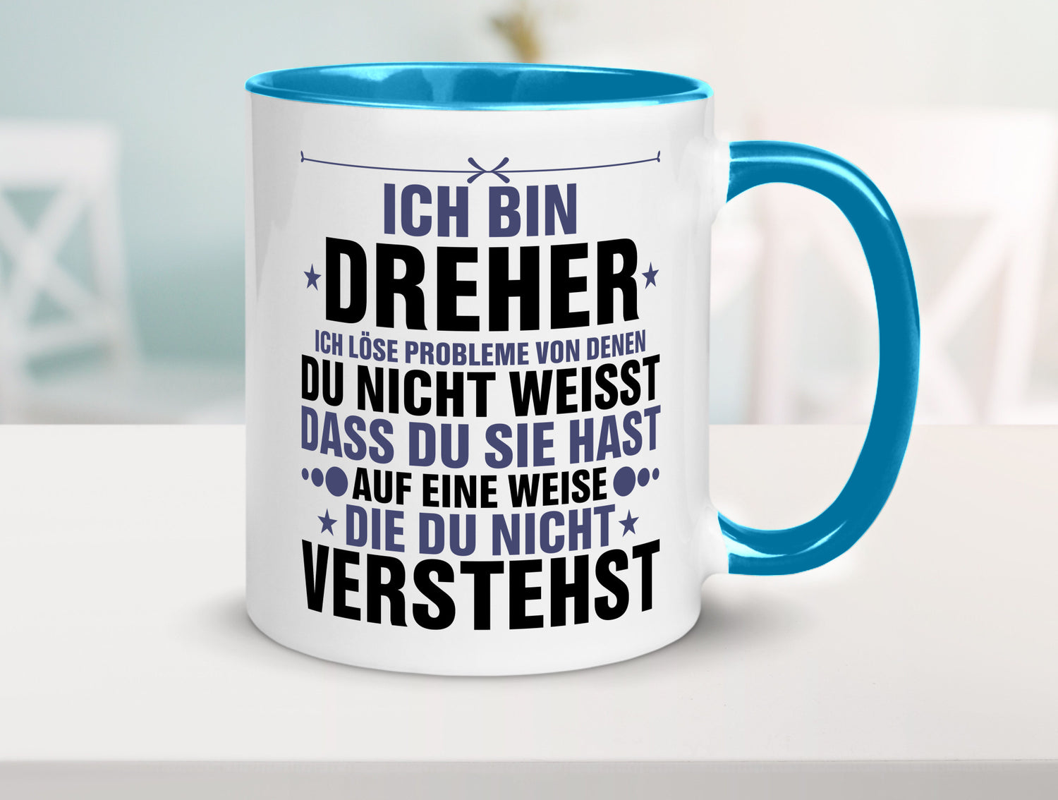 Löse Probleme: Dreher | Fräser lustiger Spruch Geschenk Humor Geschenkidee Tasse