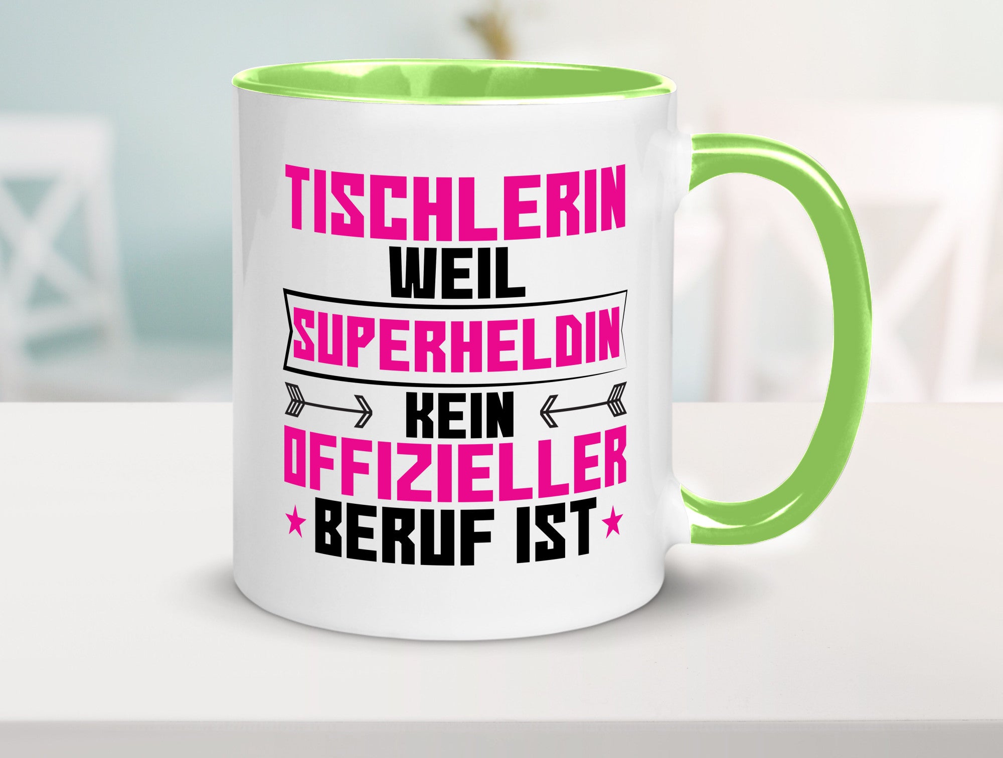 Superheldin Tischlerin | Tischlerei Geschenkidee Humor Tasse