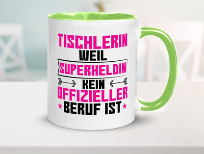 Superheldin Tischlerin | Tischlerei Geschenkidee Humor Tasse