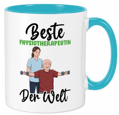 Beste Physiotherapeutin v3 lustig Humor Geschenkidee Geschenk Tasse