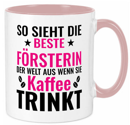 Kaffee trinkt: Försterin | Forst Arbeit Humor Kollegen Büro Geschenkidee Tasse