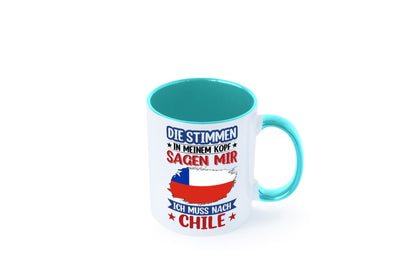Chile | Urlaub Stimmen in meinem Kopf Traumland Geschenkidee Humor Tasse