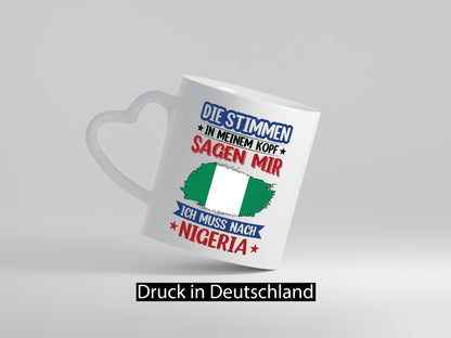 Nigeria | Urlaub Stimmen in meinem Kopf Traumland Geschenk Humor Geschenkidee