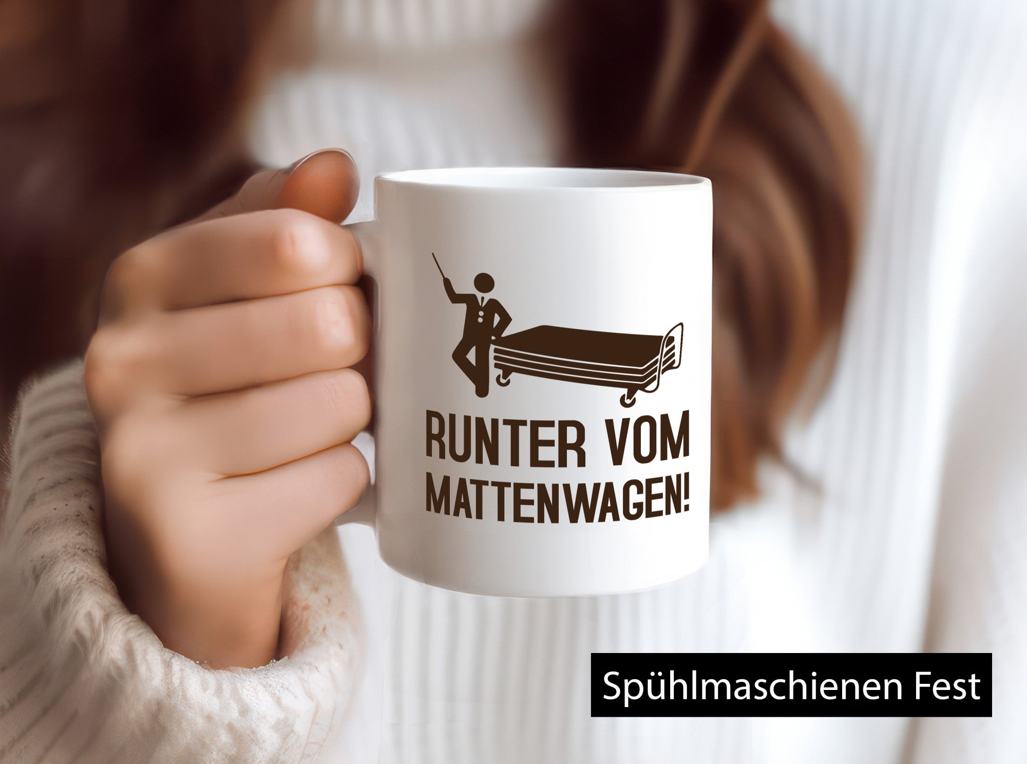 Runter vom Mattenwagen | Mensch lustig Humor Geschenkidee Geschenk Tasse