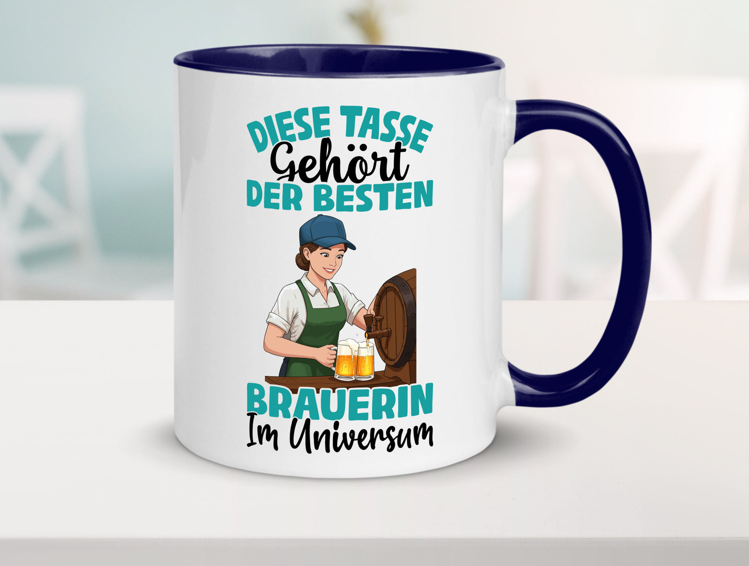 Im Universum: Brauerin | Bier Brauerei lustiger Spruch Geschenk Humor