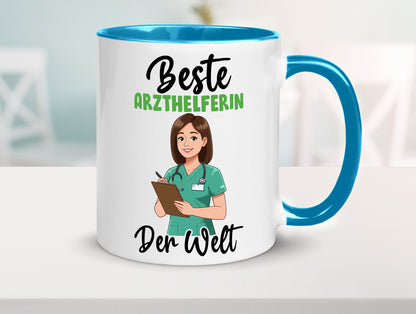 Beste Arzthelferin | Fachangestellte Medizin v2 Geschenkidee Humor Tasse