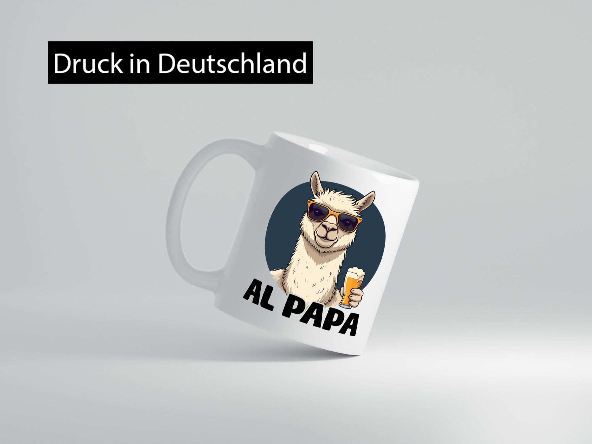 Al Papa | Lama Alpaka Vatertag Bier Liebhaber lustiger Spruch Geschenk Familie