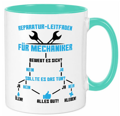Mechaniker | Reparatur Autowerkstatt Ã–len Kleben Geschenkidee Humor Tasse