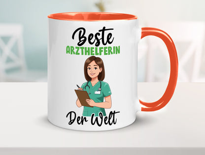 Beste Arzthelferin | Fachangestellte Medizin v2 Geschenkidee Humor Tasse