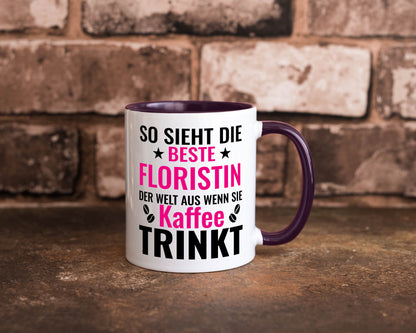 Kaffee trinkt: Floristin | Blumen Verkäuferin lustiger Spruch Geschenk Humor