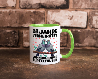 28 Jahre verheiratet | Turteltauben Ehe Ehepaar Geschenk Humor Geschenkidee