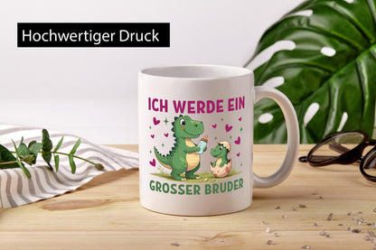 Ich werde ein Großer Bruder | Dino Dinosaurier lustiger Spruch Geschenk Humor