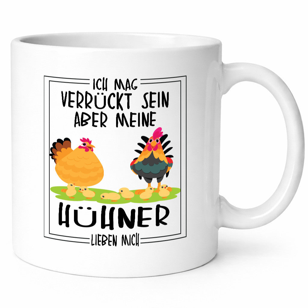 Ich mag verrückt sein aber meine Hühner lieben mich Geschenk Humor Geschenkidee