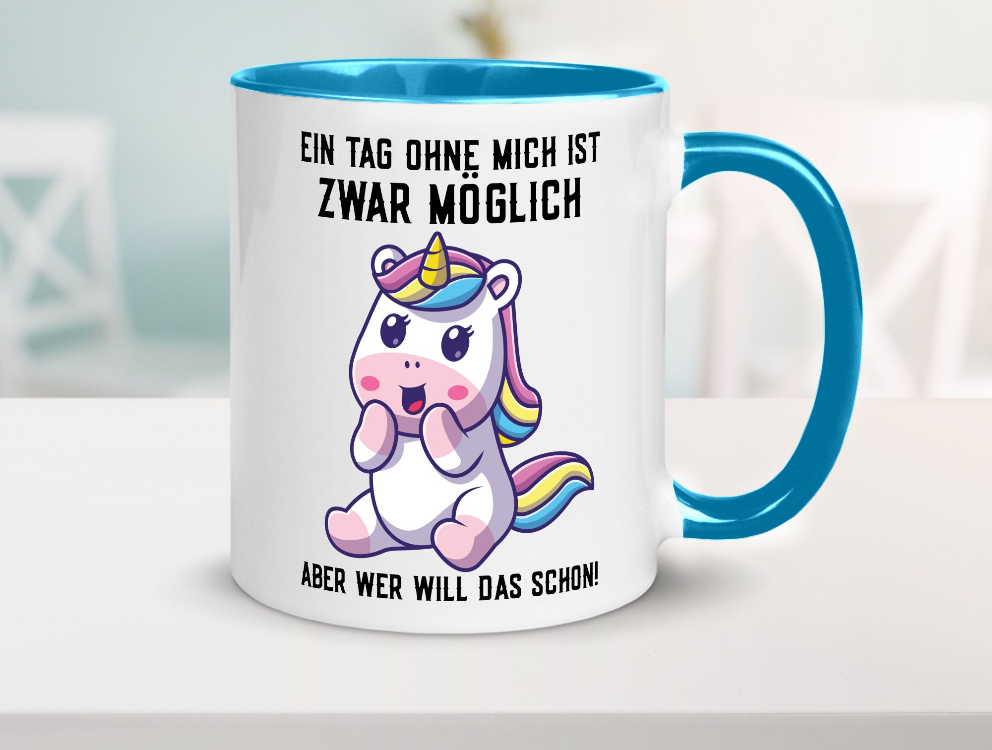 Ein Tag ohne mich ist möglich | süßes Einhorn Comic Geschenk Humor Geschenkidee