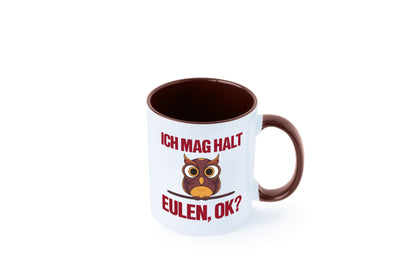 Ich mag Eulen | Spruch süße Eule Motiv lustiger Geschenk Humor Geschenkidee