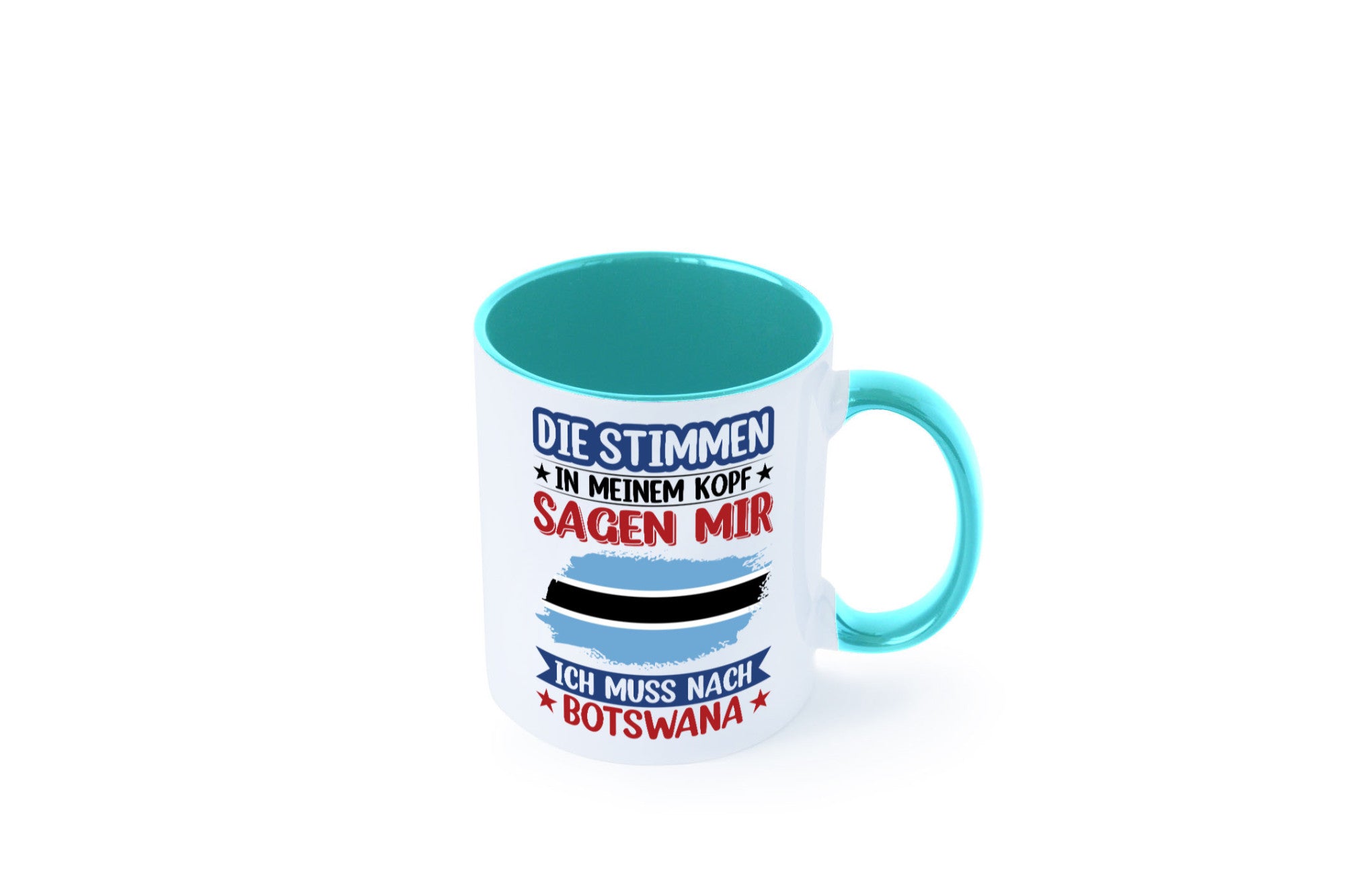 Botswana | Urlaub Stimmen in meinem Kopf Traumland Geschenkidee Humor Tasse