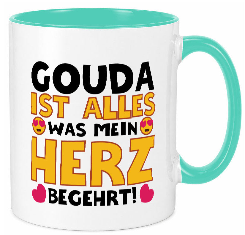 Ich brauche Gouda | Käseliebhaber Käse lustig Humor Geschenkidee Geschenk Tasse