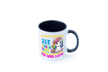 55. Geburtstag | Als Gott mich schuf 40 Jahre v2 lustiger Spruch Geschenk