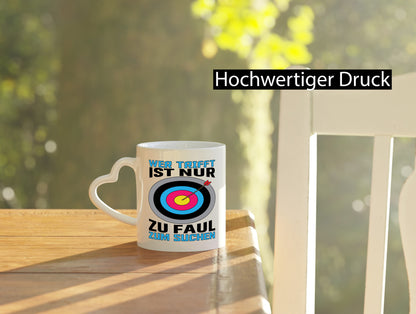 Wer trifft, ist nur zu faul zum Suchen | Bogenschießen Geschenk Humor