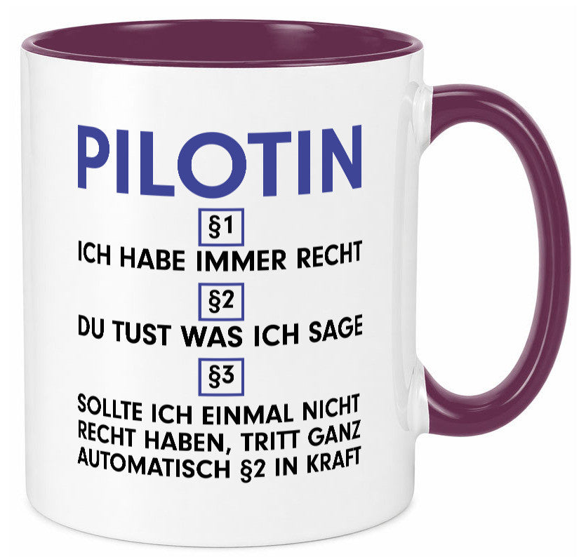 Ich habe immer Recht Pilotin | Definition Piloten v2 lustiger Spruch Geschenk