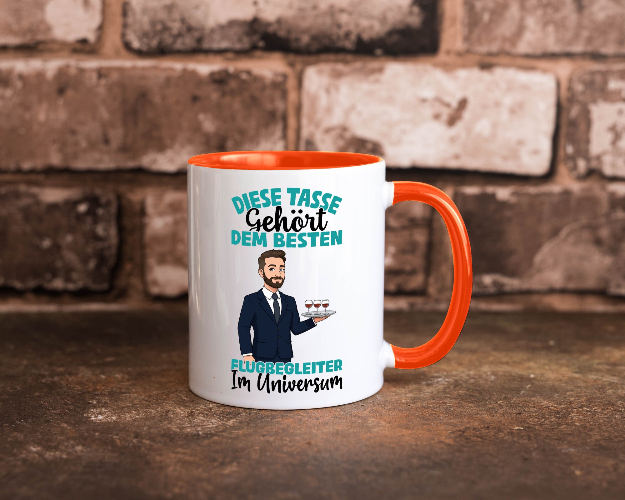 Im Universum: Flugbegleiter | Steward Flughafen Humor Geschenkidee Tasse