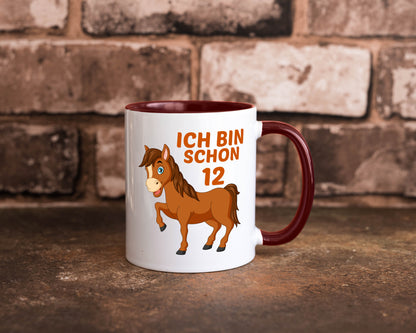12. Geburtstag | Ich bin schon 12 Pferde Pony Geschenkidee Humor Tasse