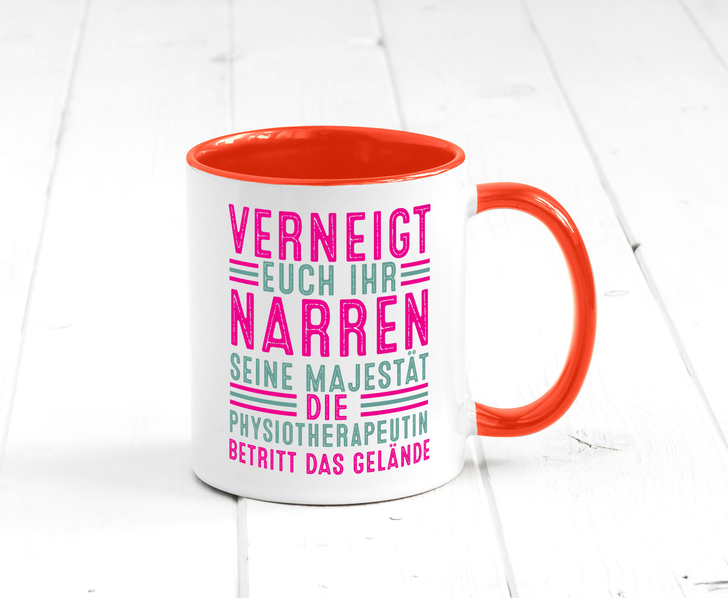Verneigt euch: Physiotherapeutin Humor Geschenkidee Tasse