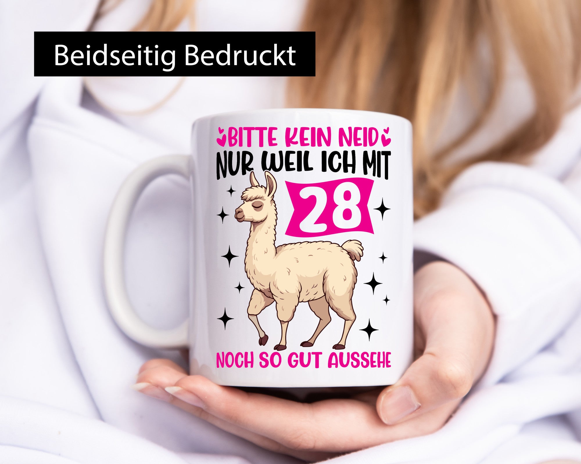 28. Geburtstag | 28 Jahre Lama gut aussehen Humor Geschenkidee Tasse