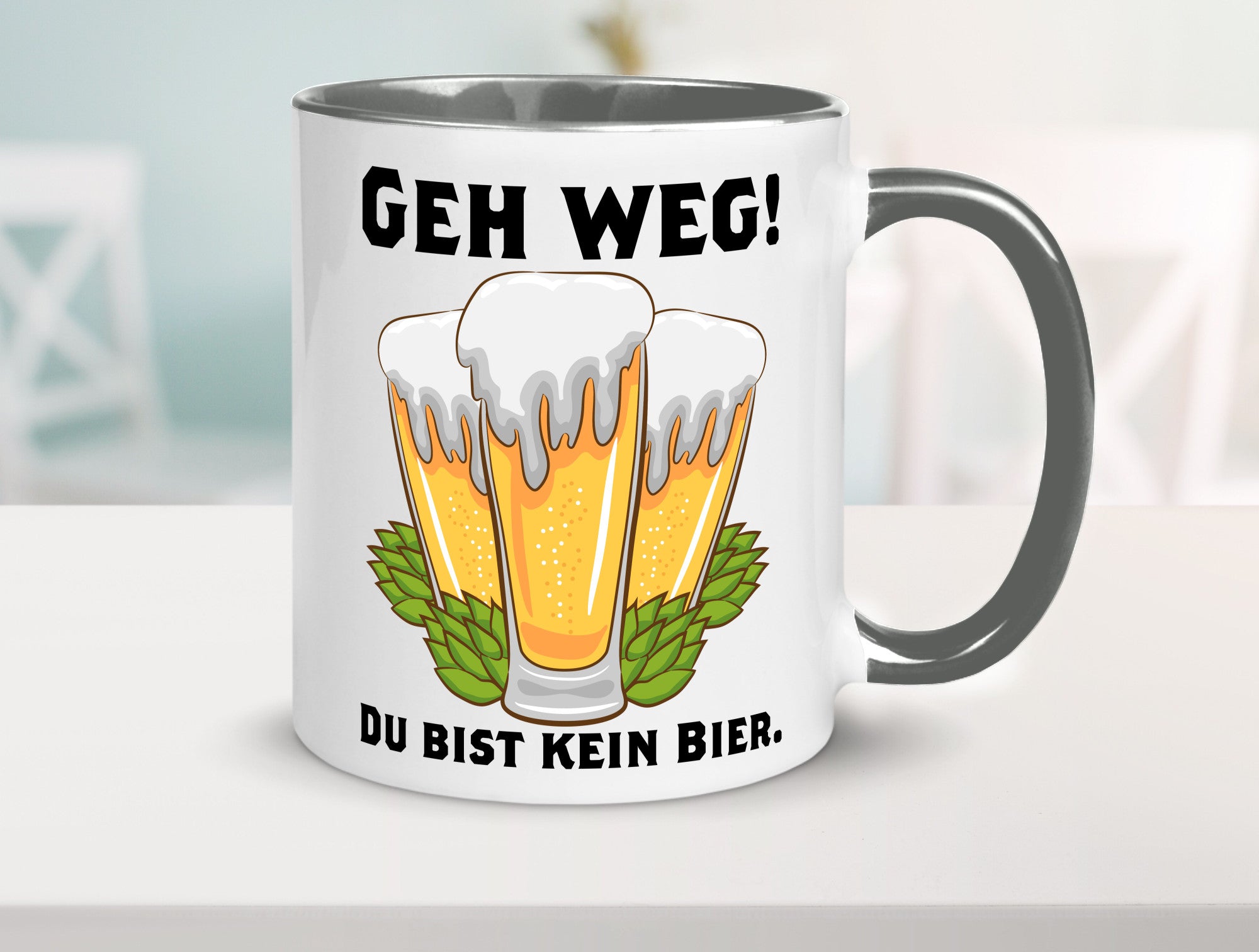 Geh weg du bist kein Bier | bierliebhaber v2 Humor Geschenkidee Tasse