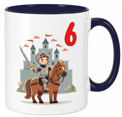 6. Geburtstag | 6 Jahre Ritter Junge Schloss Humor Geschenkidee Tasse