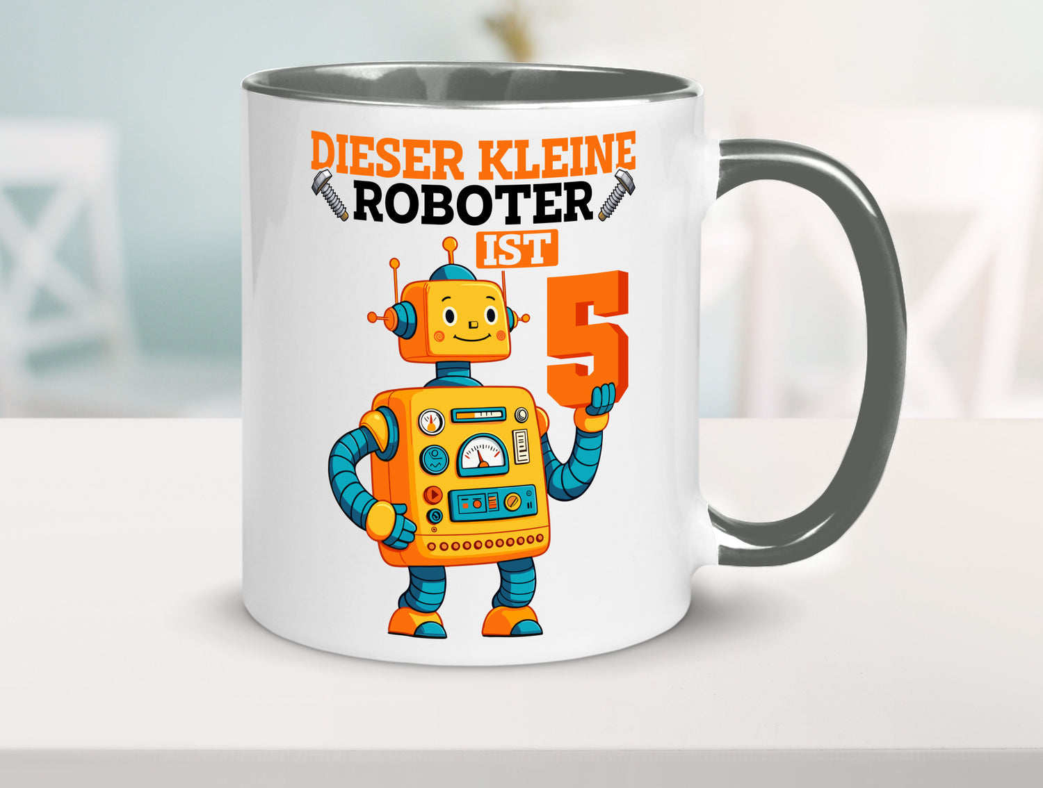 5. Geburtstag | 5 Jahre Roboter Junge lustiger Spruch Geschenk Geschenkidee