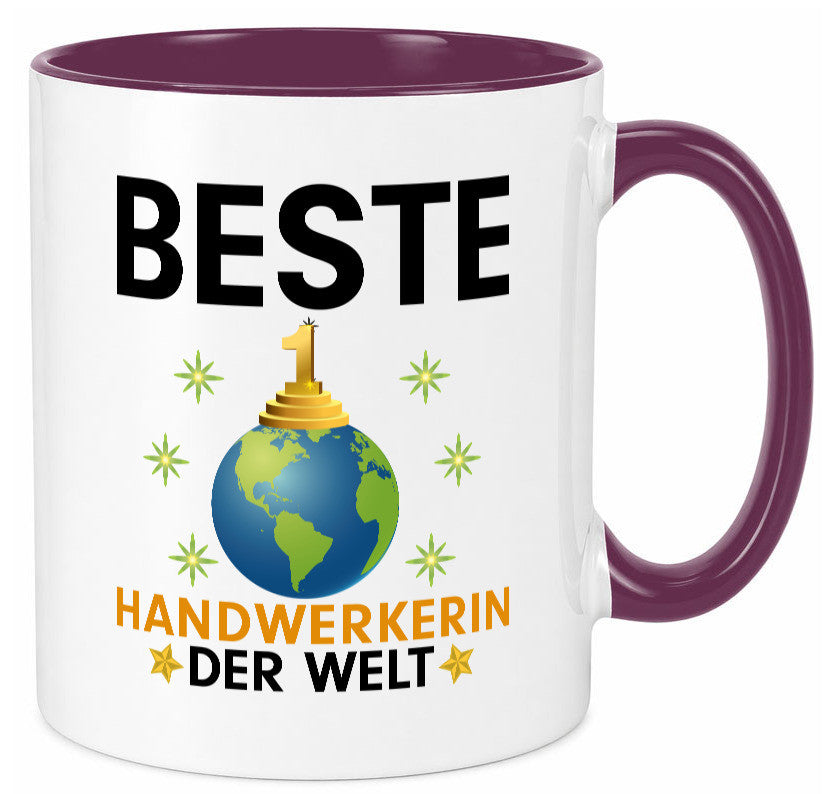 Welt Beste Handwerkerin | Handwerkerinnen lustiger Spruch Geschenk Humor Tasse