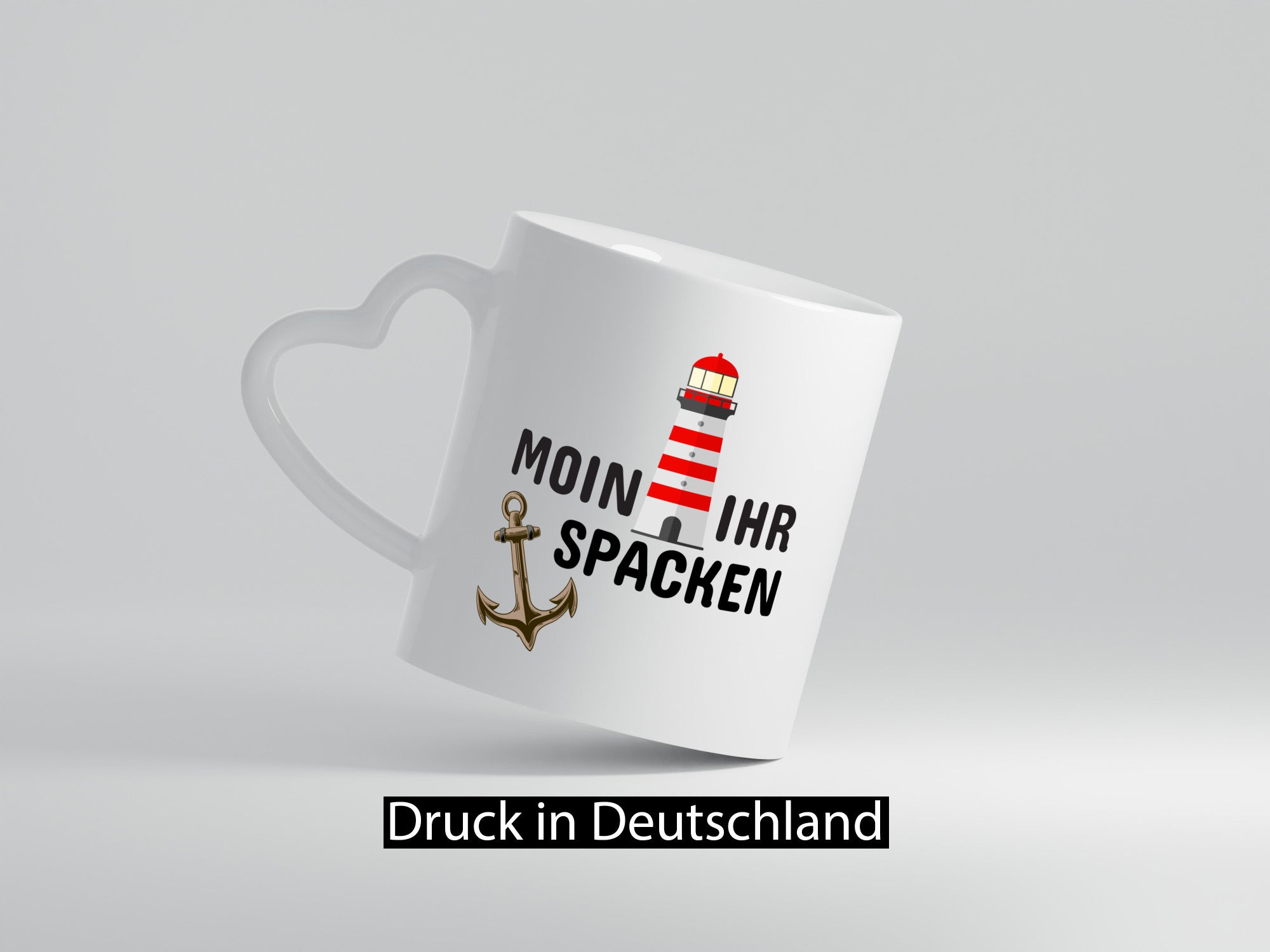 Moin Ihr Spacken | Norddeutscher Tasse Leuchtturm Geschenkidee Humor