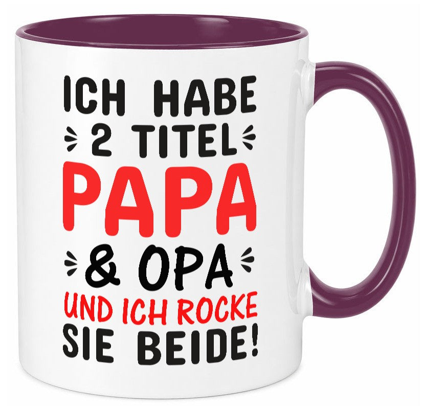 Papa und Opa | Männer Tasse Rocker Humor Geschenkidee Familie