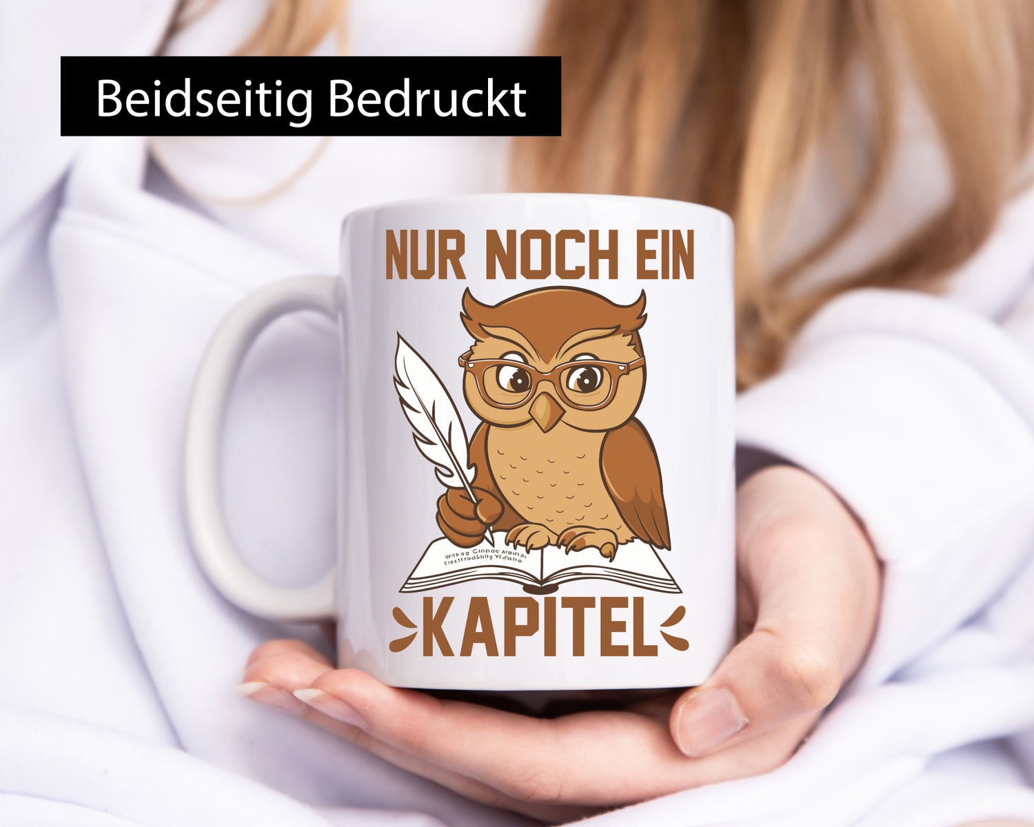 Nur noch ein Kapitel | Eule Geschenkidee Humor Tasse