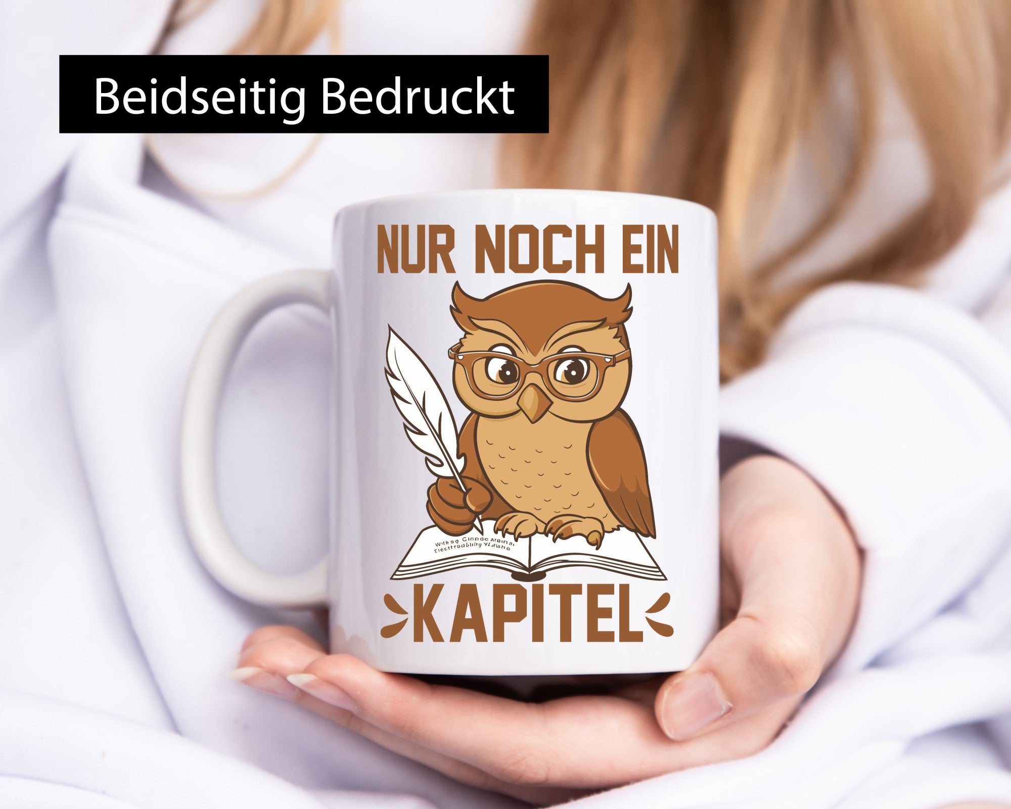 Nur noch ein Kapitel | Eule Geschenkidee Humor Tasse