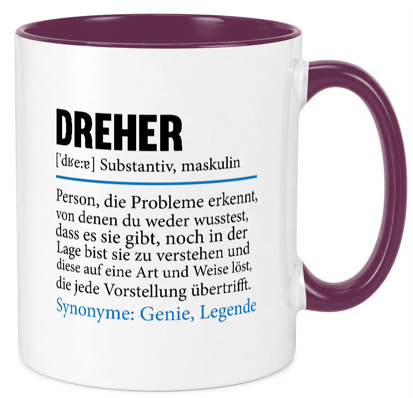 Dreher Humor | Fräser Zerspannungsmechaniker Geschenkidee Tasse