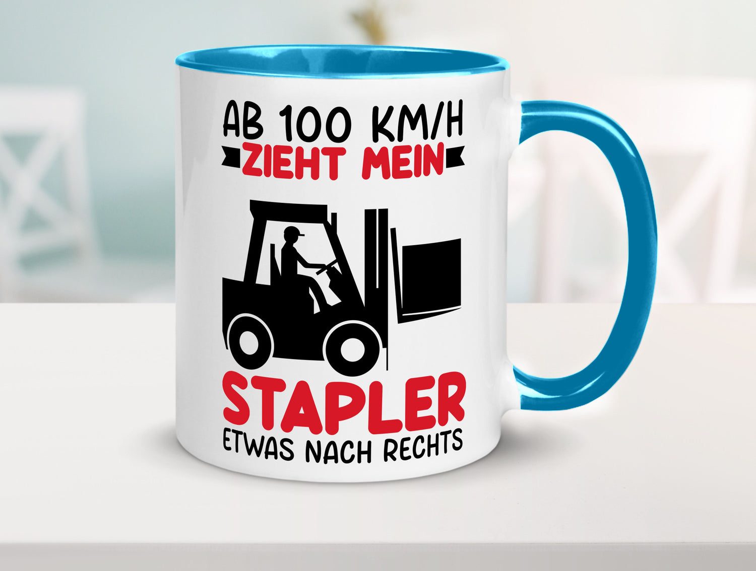 Stapler zieht nach Rechts | Staplerfahrer Arbeit Geschenkidee Kollegen Büro
