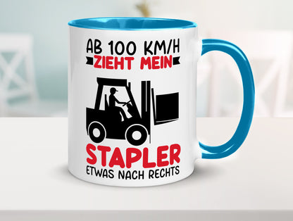 Stapler zieht nach Rechts | Staplerfahrer Arbeit Geschenkidee Kollegen Büro