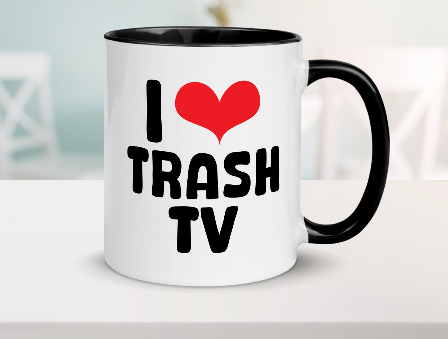 I love Trash TV | v2 lustig Humor Geschenkidee Geschenk Tasse