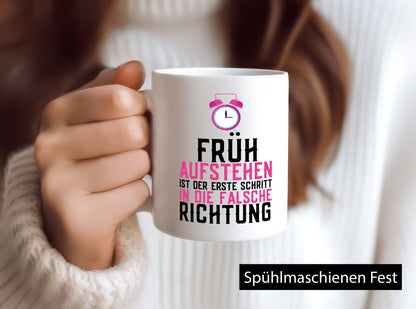 Früh aufstehen | Falsche Richtung Morgenmuffel Müdigkeit lustig Humor