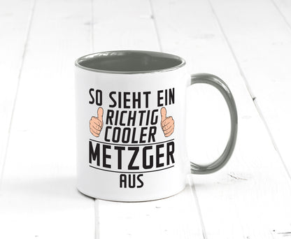 Richtig Cooler Metzger | Fleischer Metzgerei Geschenk Humor Geschenkidee Tasse