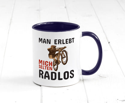 Selten Radlos | Spruchtasse Fahrrad Männer Humor lustiger Spruch Geschenk