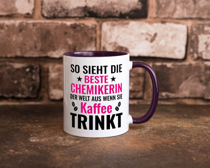 Kaffee trinkt: Chemikerin | Chemie Labor Geschenkidee Humor Tasse