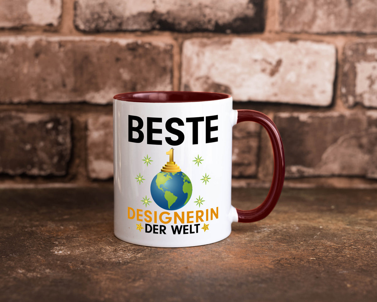 Welt Beste Designerin | Mode lustiger Spruch Geschenk Humor Geschenkidee Tasse