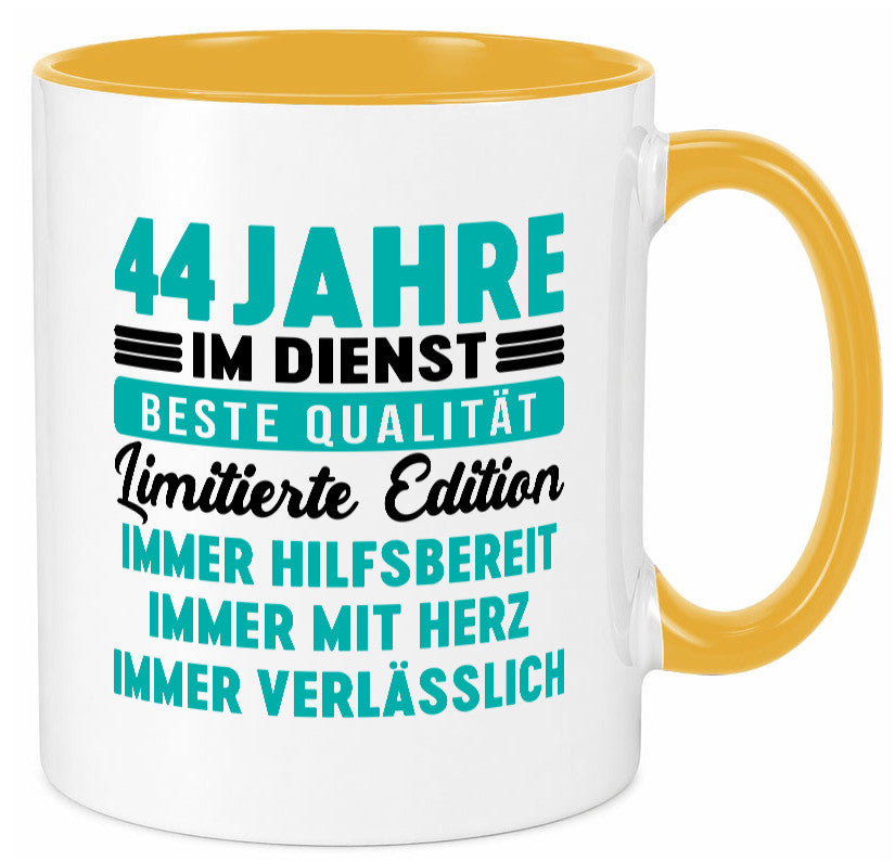 44 Jahre im Dienst | Jubiläum Arbeit v5 lustig Kollegen Büro Geschenk Tasse