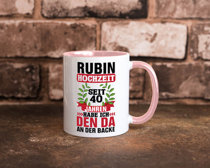 Rubin Hochzeit | 40 Jahre Verheiratet Humor Geschenkidee Tasse